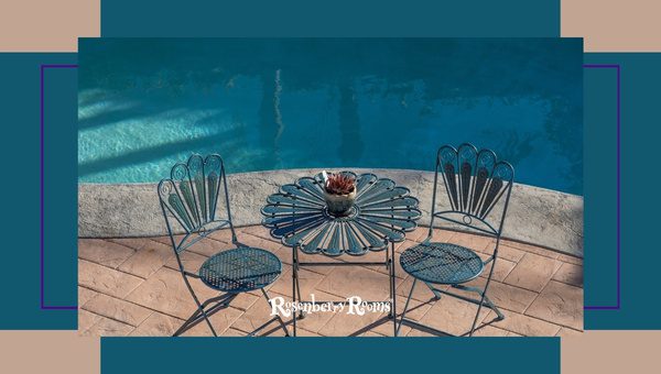 Alpine Corporation Peacock Feather Bistro Set