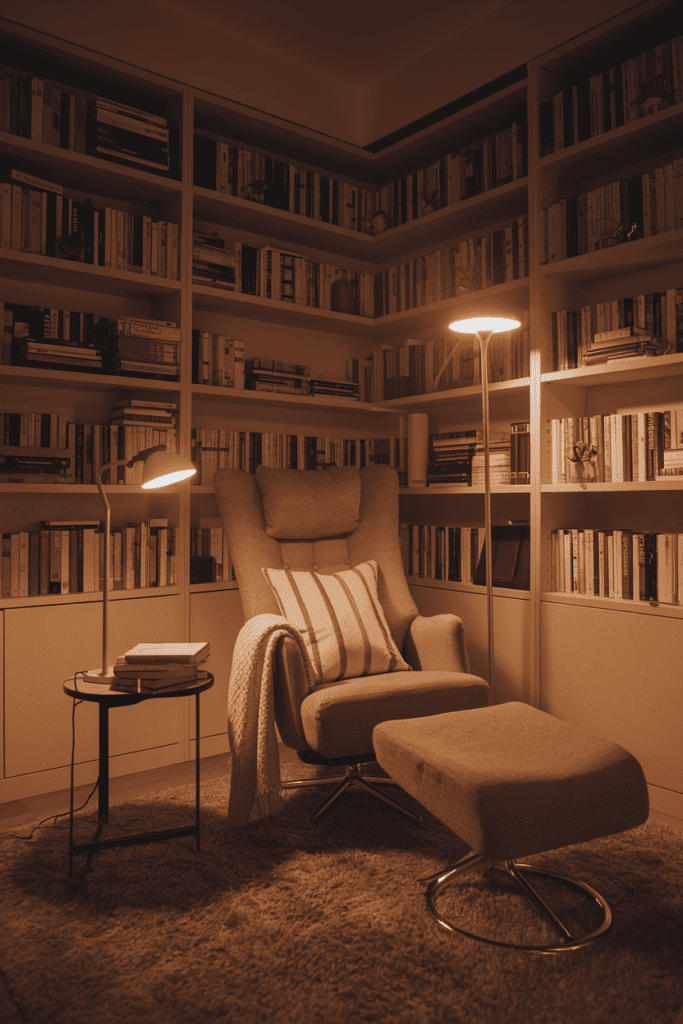 Cozy Corner Ideas: Warm Reading Nook with Soft Lighting