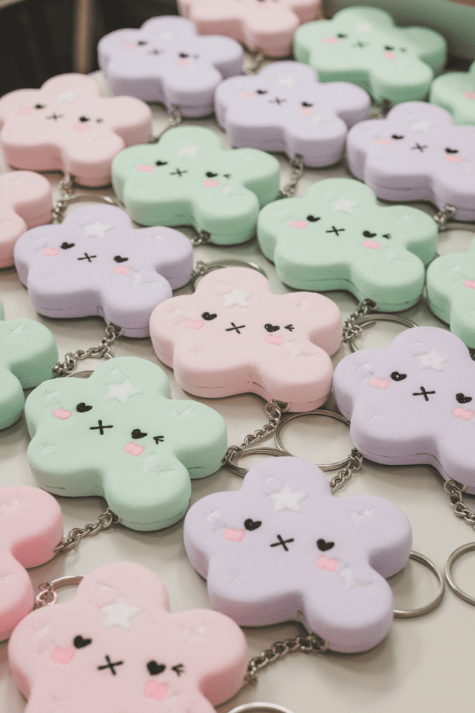 Kawaii Diy Craft Ideas: Cloud-Shaped Squishy Keychains