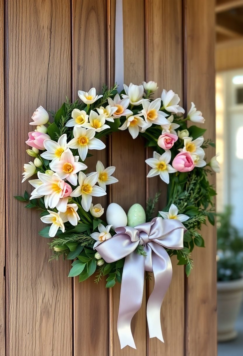 Easter Wreath Ideas: Floral Easter Wreath Ideas