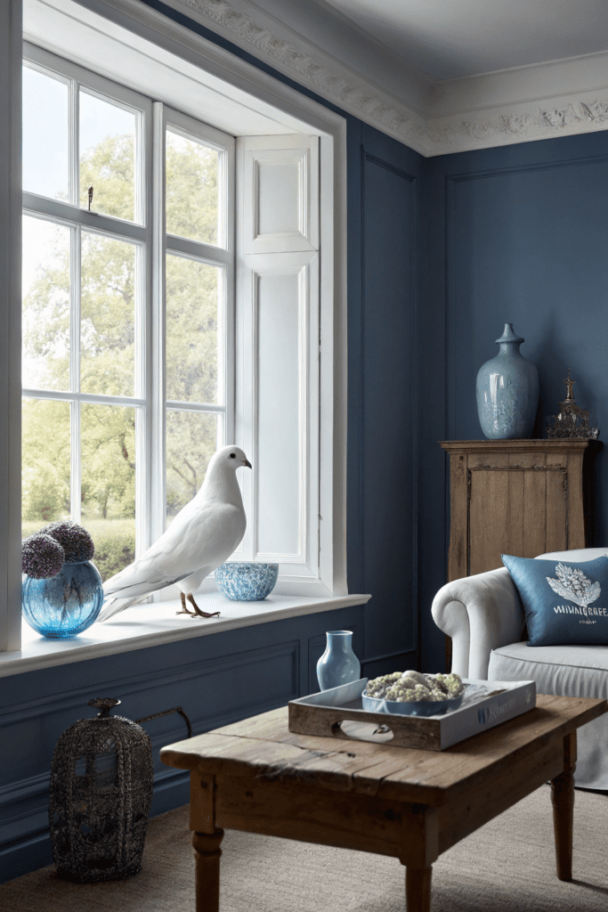 Benjamin Moore White Dove Ideas: 1. White Dove & Moody Accents: The Perfect Contrast