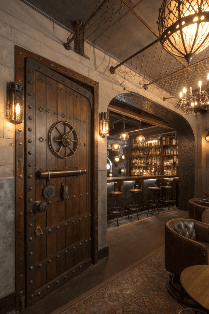 Home Bar Rooms Ideas:1. The Speakeasy Vault Bar