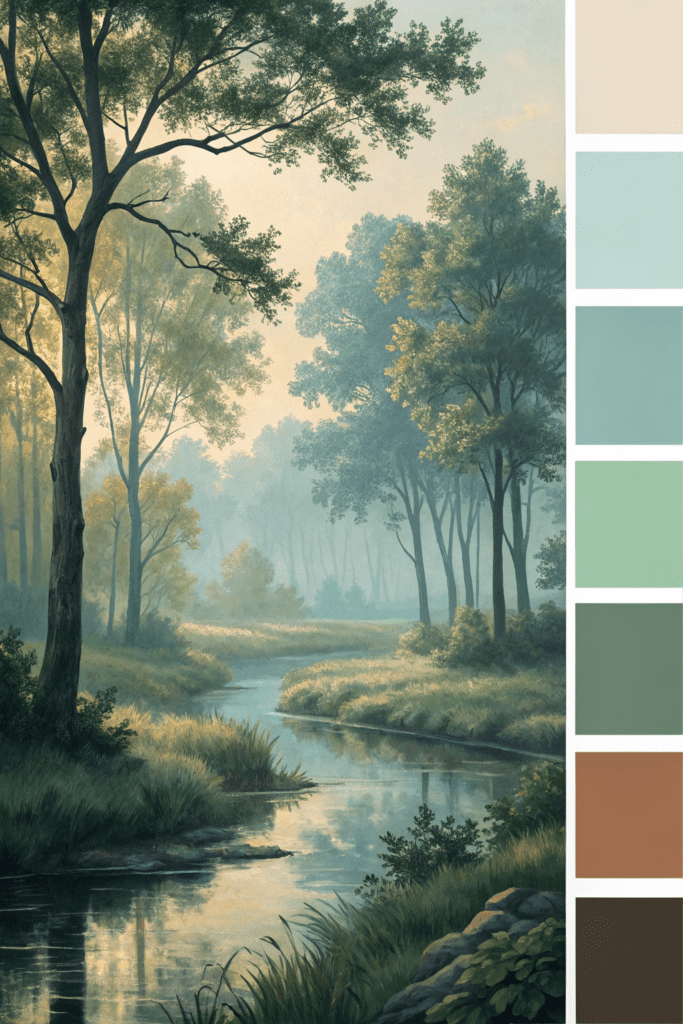 Paint Color Inspiration Ideas: 1. Serene Sage: Nature’s Calm Embrace