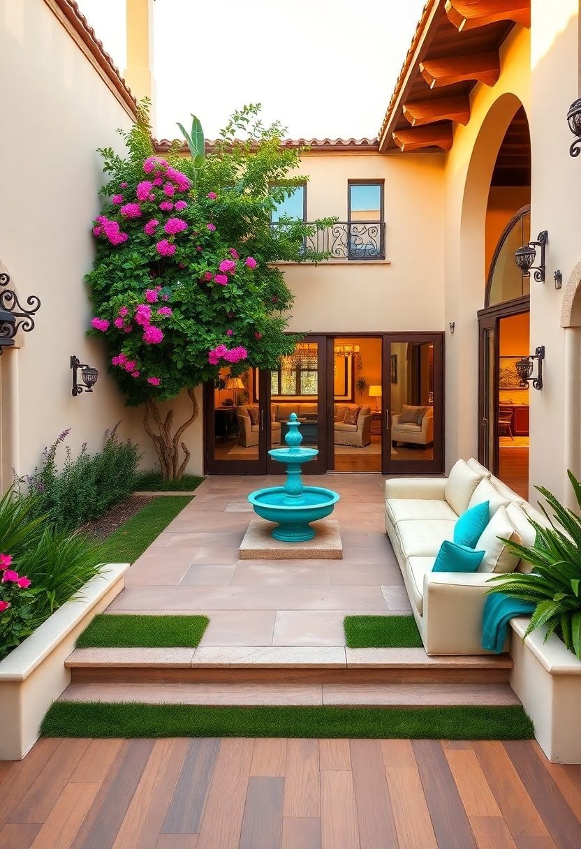 Spanish Ranch Style Home Ideas: Elegant Estates With Private Courtyards