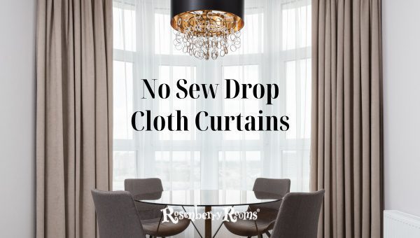 No Sew Drop Cloth Curtains