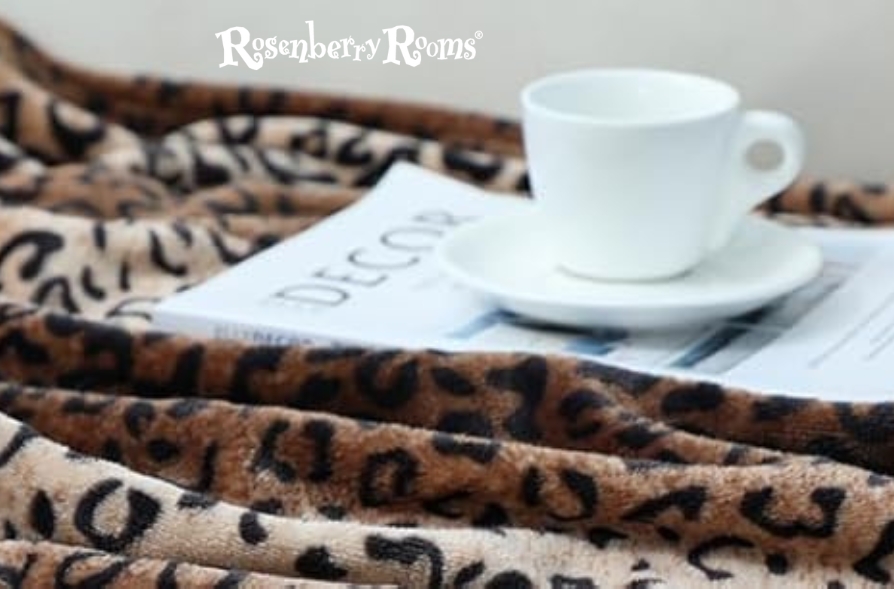 Leopard Print Plush Blanket