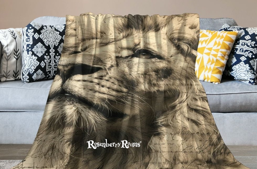 Lion Majesty Throw Blanket