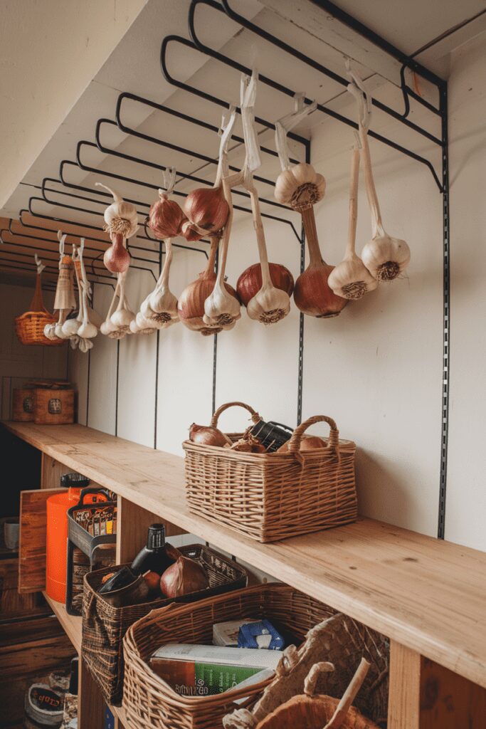 20+ Food Storage Room Ideas - Smart Storage Solutions 23 Food Storage Room Ideas: Ceiling Hooks for Hanging Storage Solutions