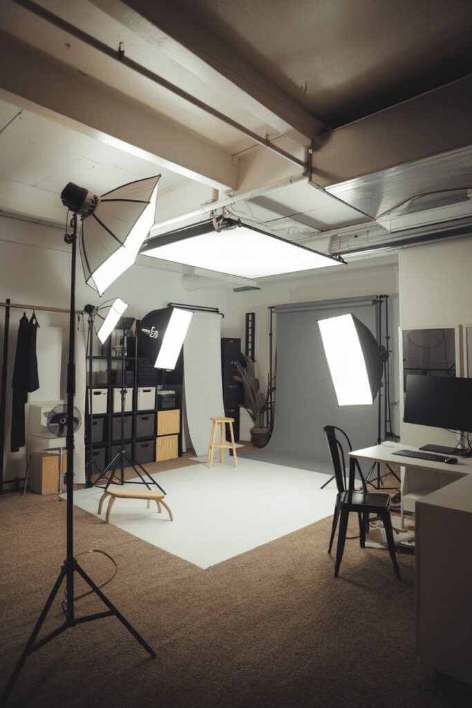 25+ Basement Room Ideas - Transform Your Space with Style! 26 Basement Room Ideas: Photography Studio