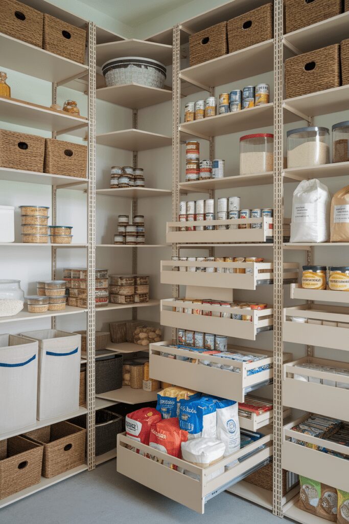 20+ Food Storage Room Ideas - Smart Storage Solutions 20 Food Storage Room Ideas: Modular Shelving for Versatile Storage Needs Food Storage Room Ideas