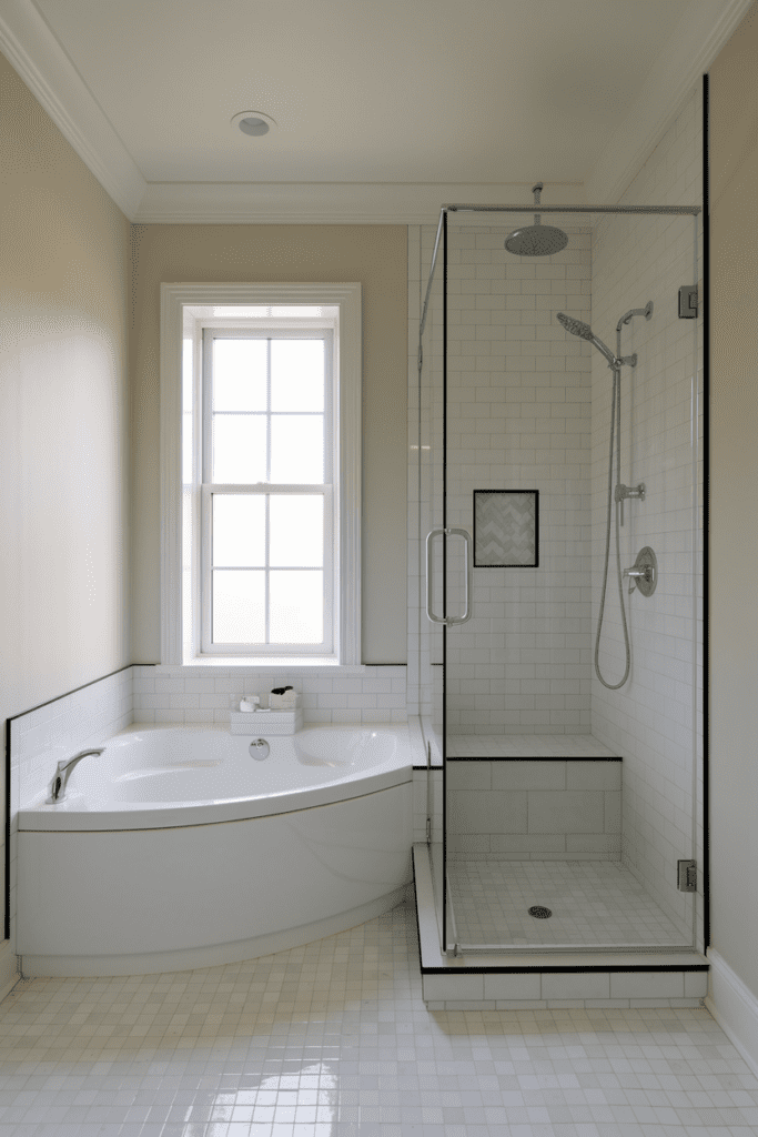 Small Bathroom Interior Ideas: Opt for Compact Bathtubs or Walk-In Showers