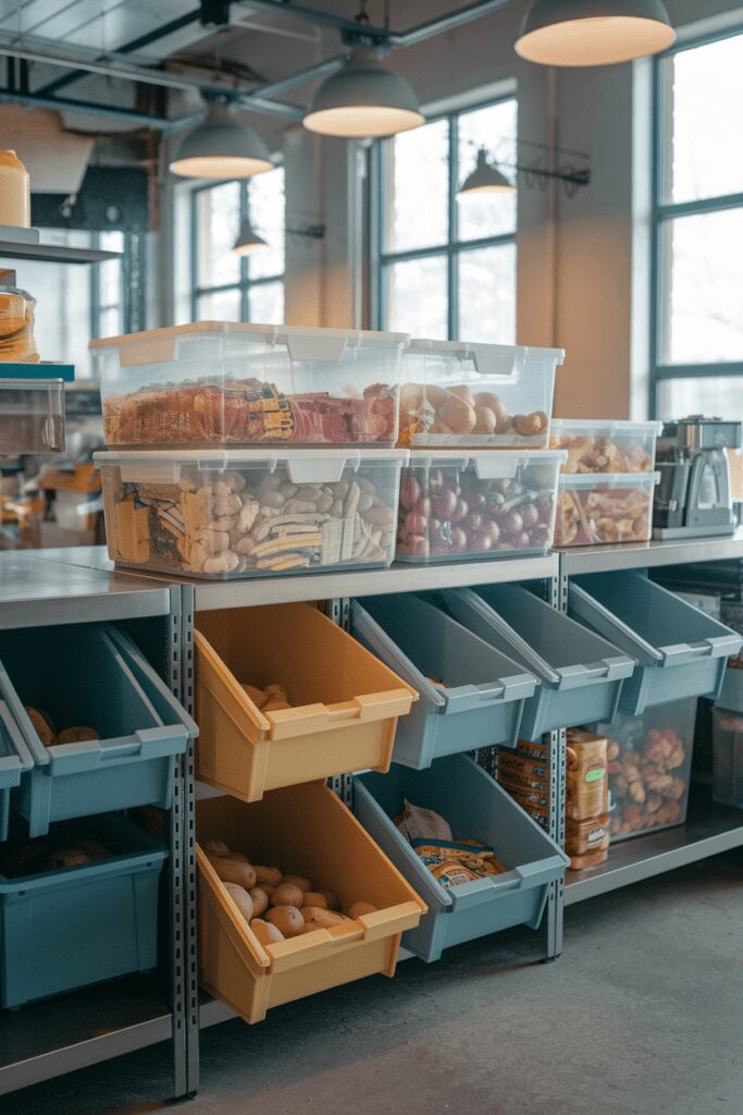 20+ Food Storage Room Ideas - Smart Storage Solutions 17 Food Storage Room Ideas: Sliding Bins for Quick and Organized Access