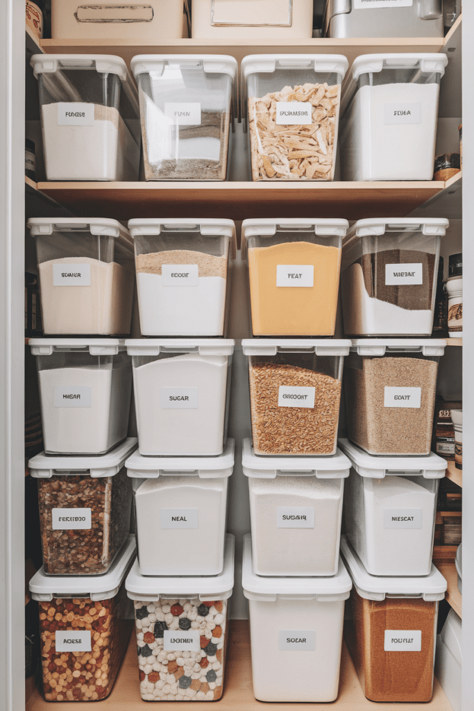 Food Storage Room Ideas: Airtight Bins for Bulk Food Storage