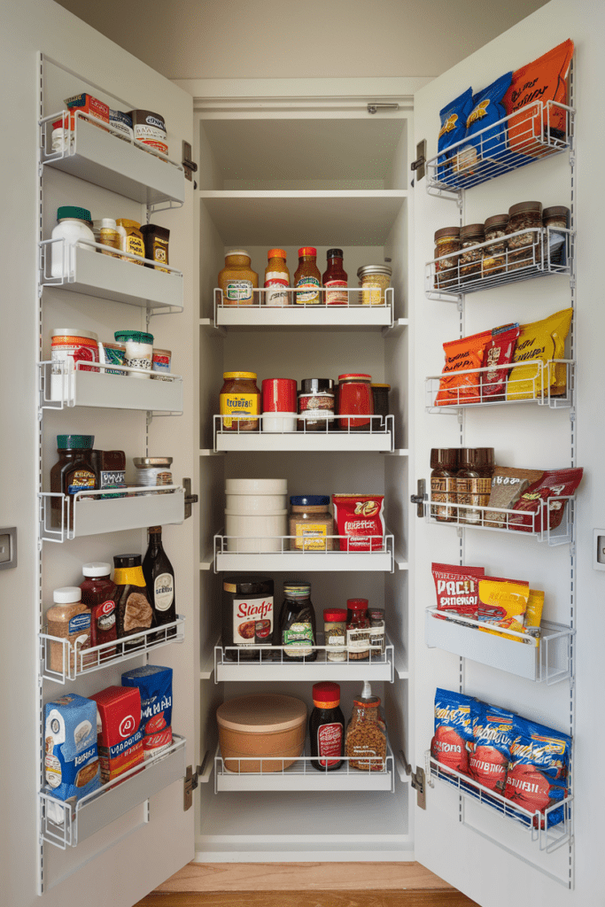 Food Storage Room Ideas: Over-the-Door Racks for Additional Storage