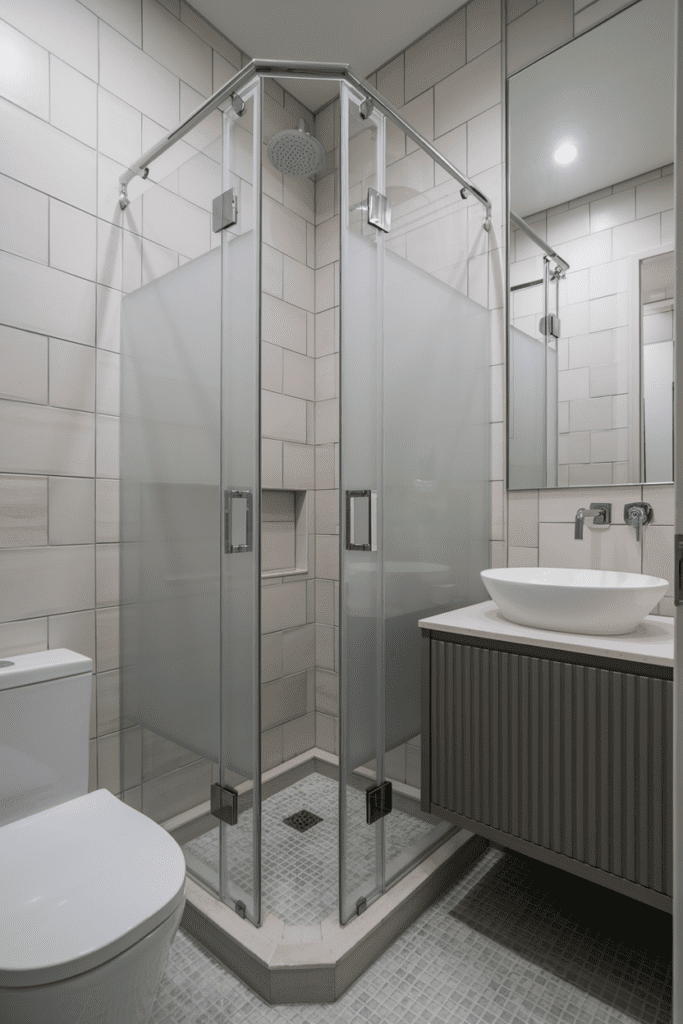 Small Bathroom Interior Ideas: Opt for Glass Shower Enclosures