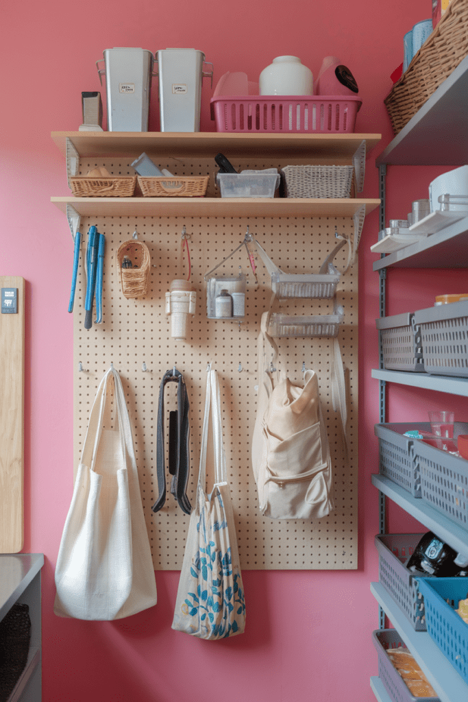 Food Storage Room Ideas: Pegboards for Flexible Storage Options