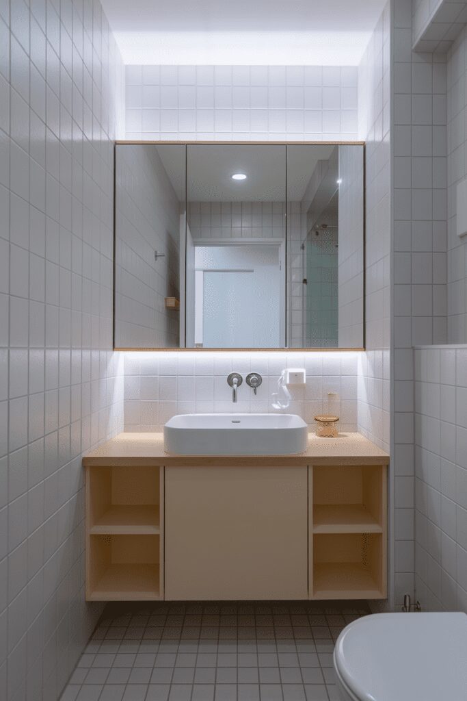 15+ Small Bathroom Interior Ideas - Transform Tiny Spaces Now! 3 Small Bathroom Interior Ideas: Add Mirrors to Expand the Visual Space