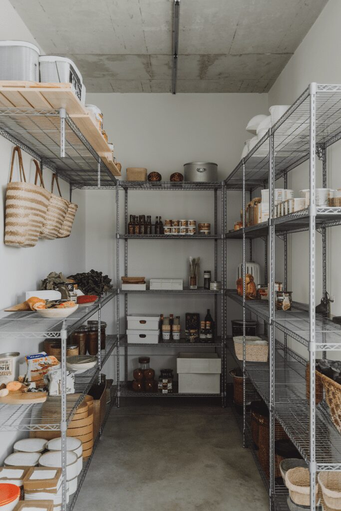 20+ Food Storage Room Ideas - Smart Storage Solutions 8 Food Storage Room Ideas: Wire Racks for a Minimalist, Industrial Look