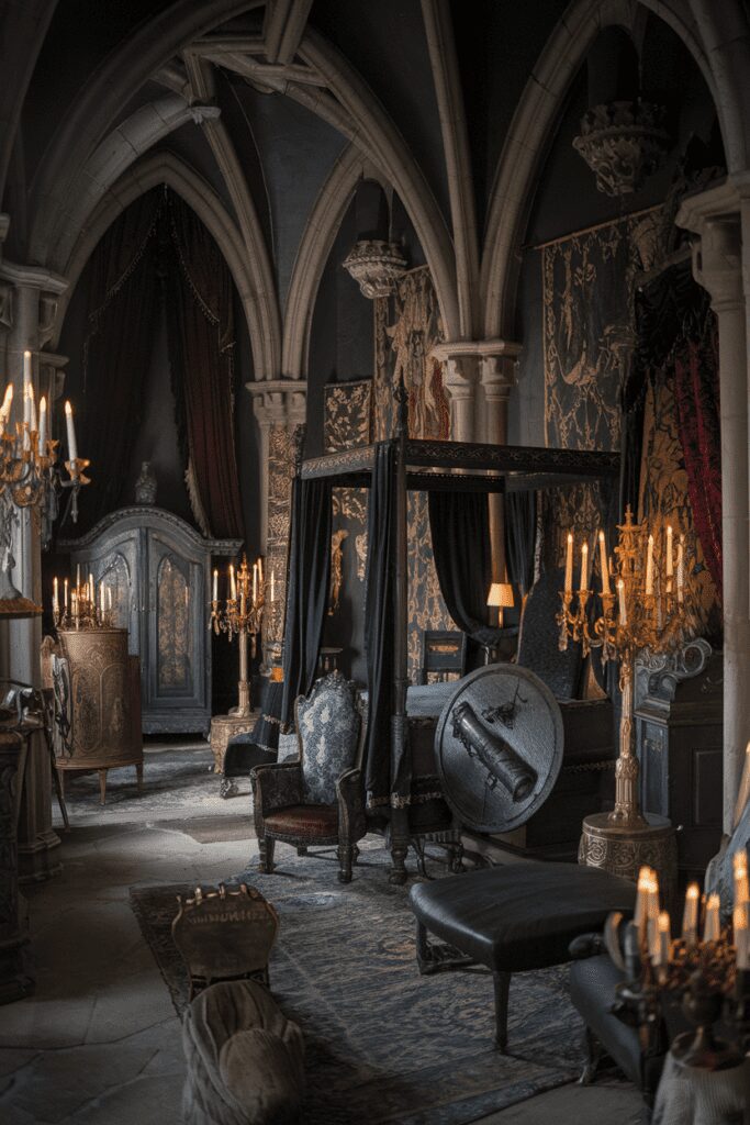 20+ Fantasy Rooms Ideas - Transform Your Space into Magic 2 Fantasy Rooms Ideas: Gothic Castle Chamber