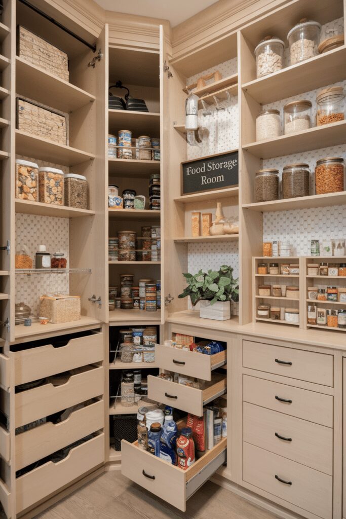 20+ Food Storage Room Ideas - Smart Storage Solutions 2 Food Storage Room Ideas: Floor-to-Ceiling Pantry Cabinets for Maximum Space