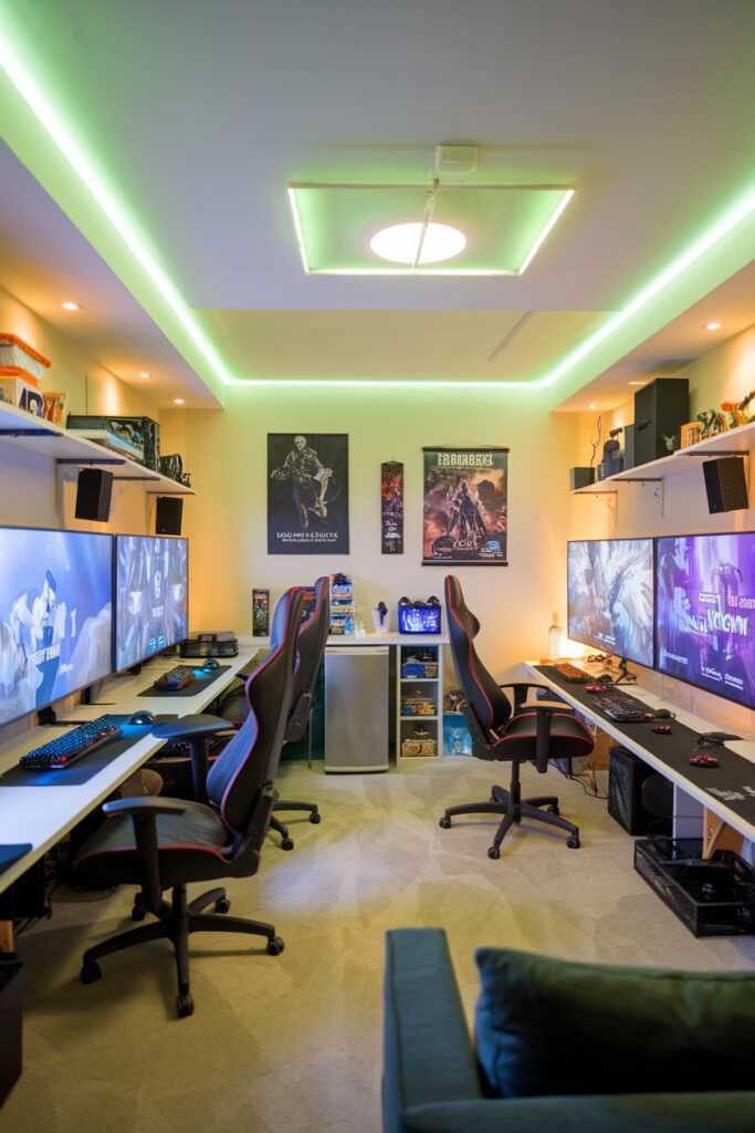 25+ Basement Room Ideas - Transform Your Space with Style! 5 Gaming Paradise Basement Room Ideas
