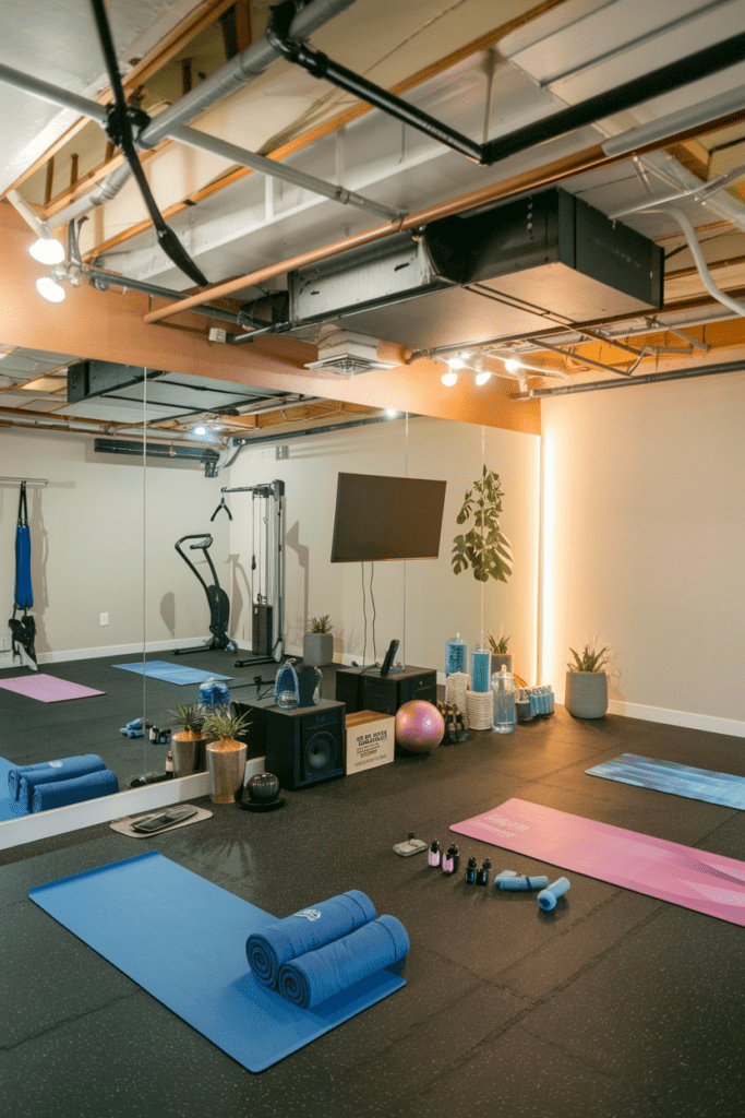 Basement Room Ideas: Fitness and Wellness Studio