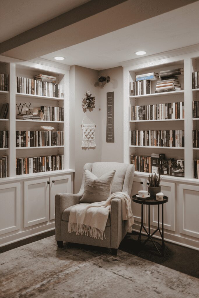 25+ Basement Room Ideas - Transform Your Space with Style! 2 Basement Room Ideas: Cozy Reading Nook