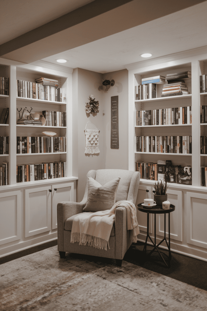 Basement Room Ideas: Cozy Reading Nook