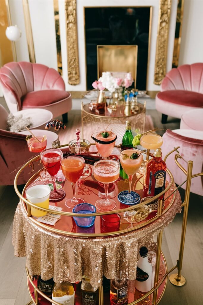 Dream Rooms Ideas: Retro Glam Bar Cart