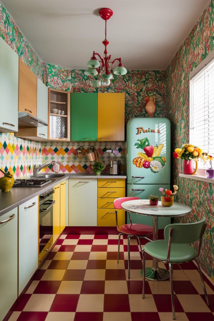 Dream Rooms Ideas: Colorful Retro Kitchen