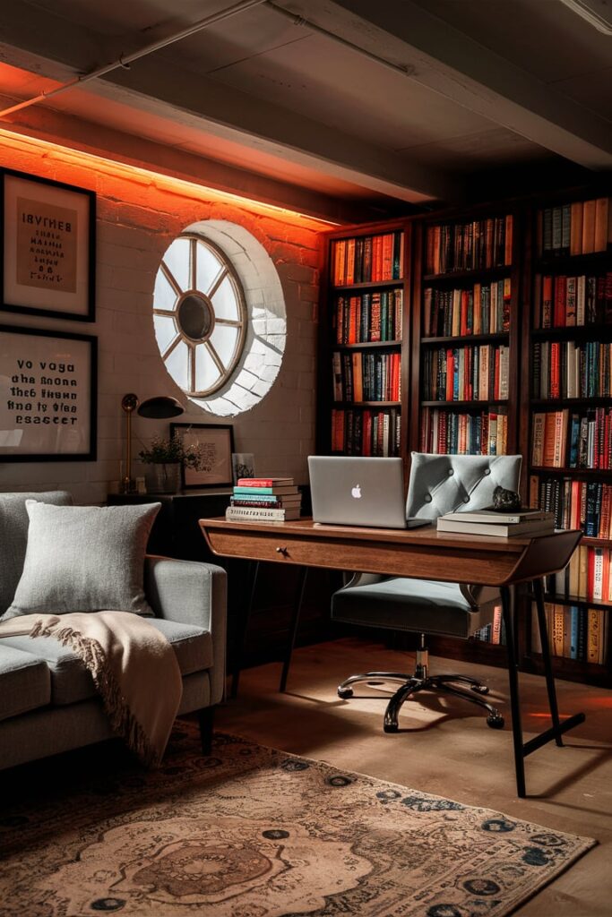 Basement Room Ideas: Home Office Escape