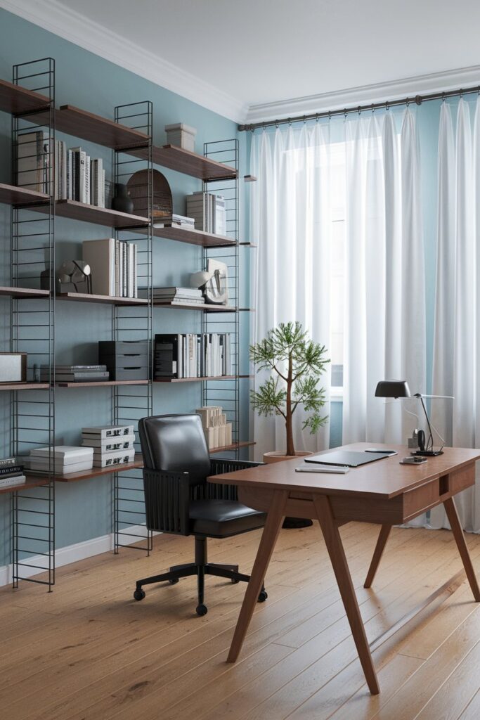 Men's Home Office Room Ideas: Scandinavian Office