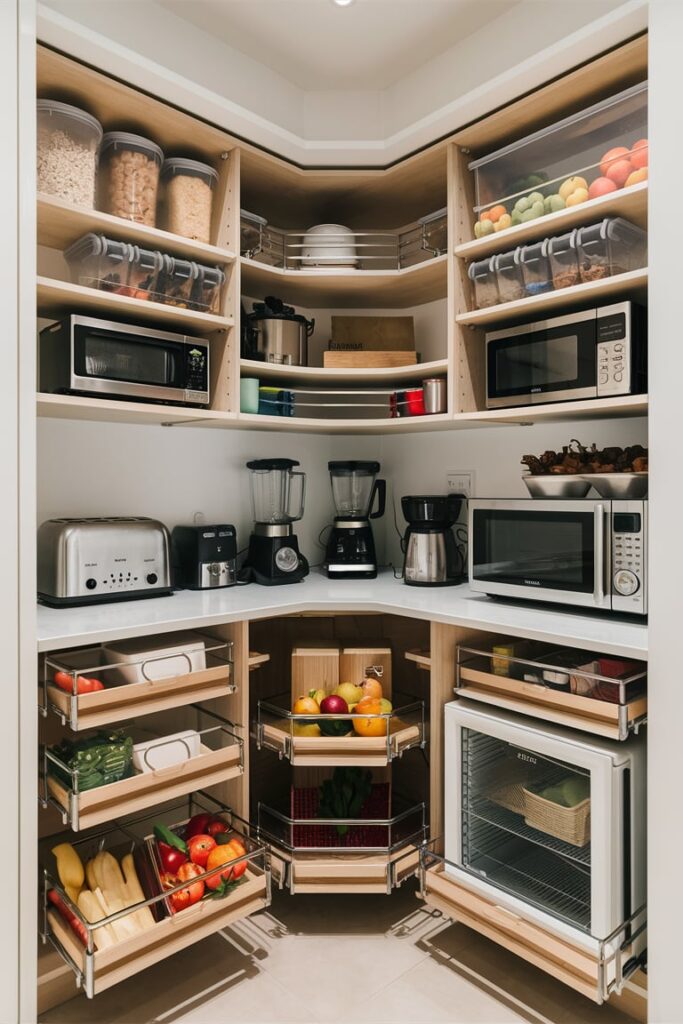 Food Storage Room Ideas: Small Appliances Corner for Added Convenience