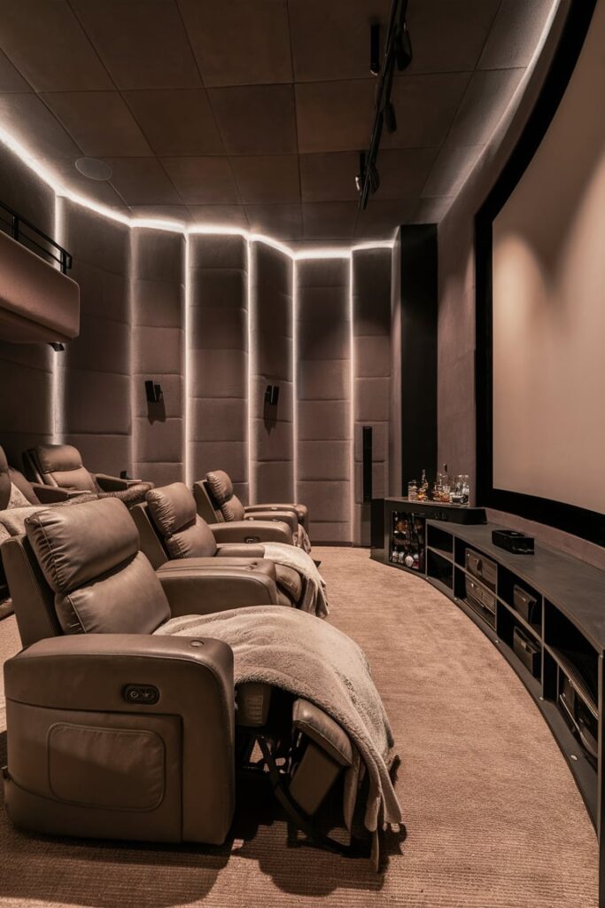 Luxury Interior Ideas: Luxurious Home Theater with Premium Comfort