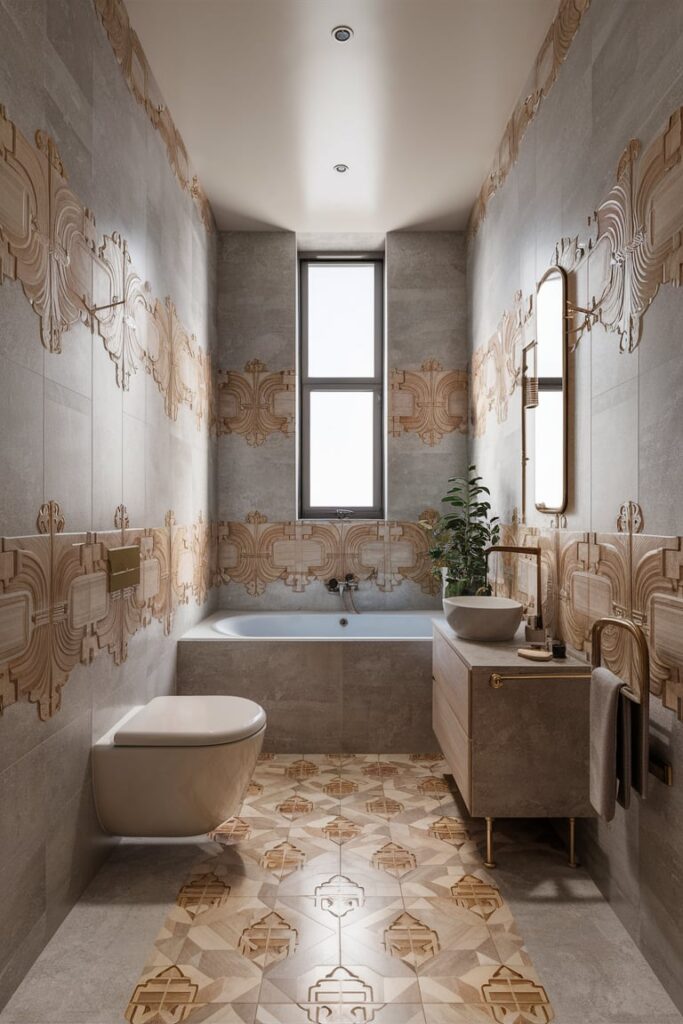 Small Bathroom Interior Ideas: Use Large Tiles for a Seamless Look