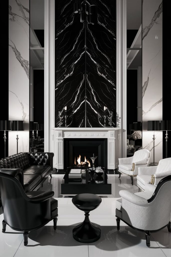 Luxury Interior Ideas: High-Contrast Interiors with Black and White