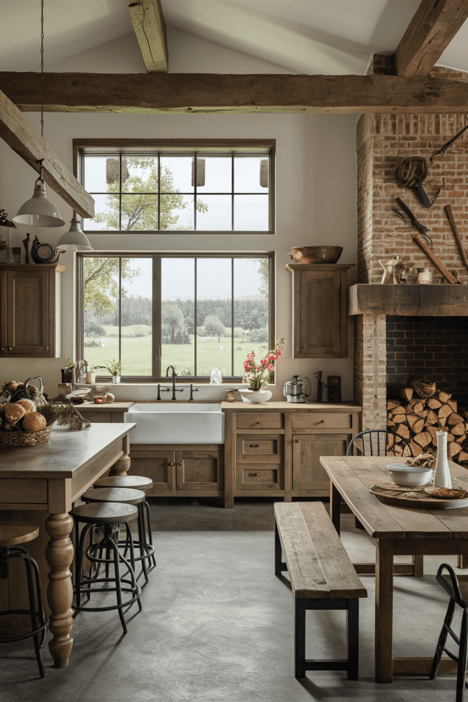 Dream Rooms Ideas: Rustic Farmhouse Kitchen