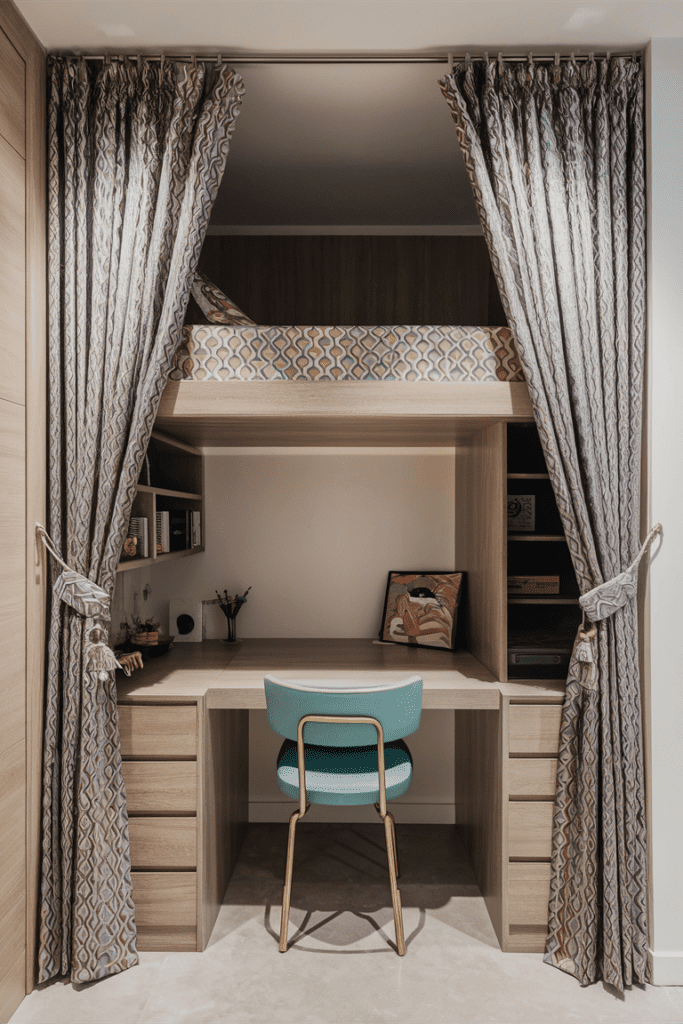 Loft Bed with Curtain Privacy Loft Bed Ideas for Small Rooms Ideas