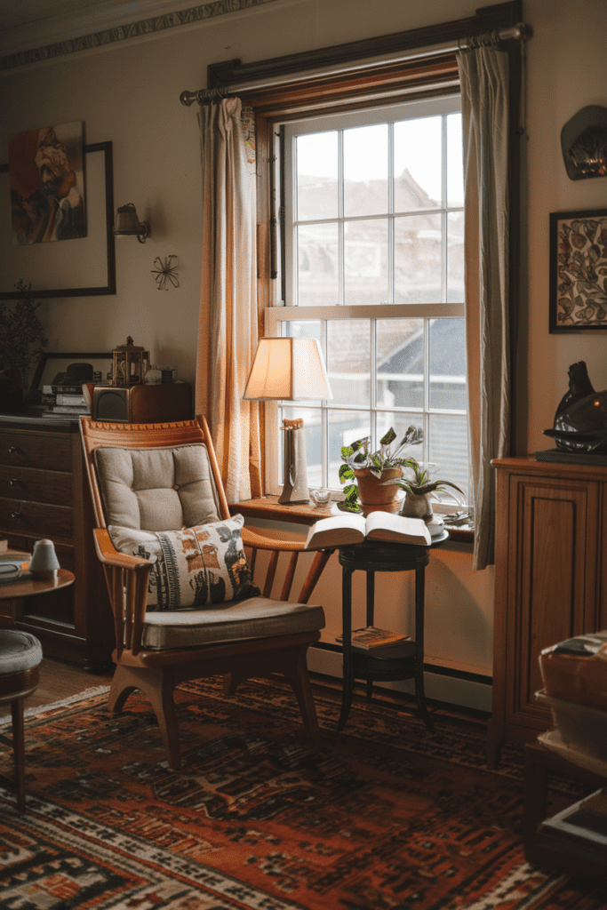 Cozy Traditional Living Room Ideas: Cozy Reading Nook by the Window