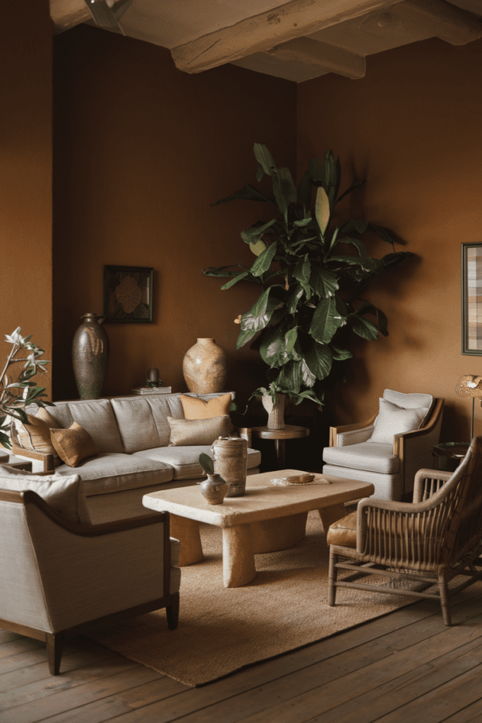 Cozy Traditional Living Room Ideas: Earthy Tones and Natural Textures