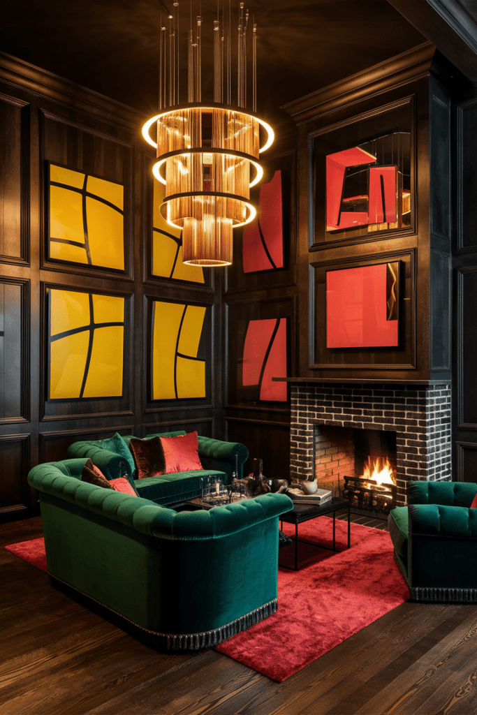 80s Luxury Interior Ideas: Dramatic Interiors with Bold Color Accents