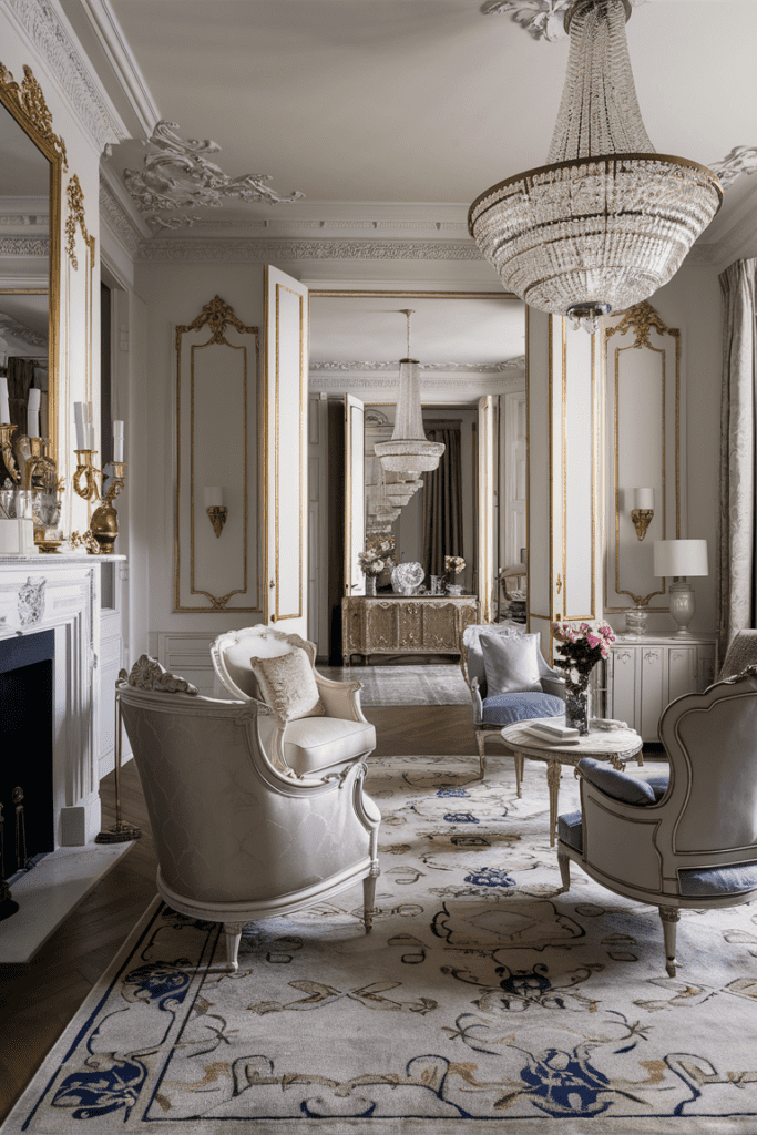 80s Luxury Interior Ideas: French-Inspired Luxury with Chic Details