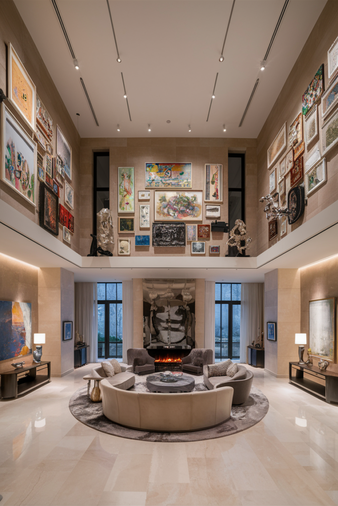 80s Luxury Interior Ideas: Art-Focused Interiors with Gallery-Like Appeal