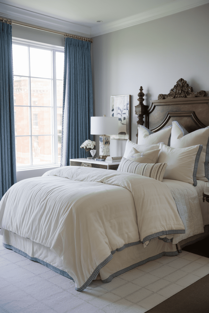 Luxury Dorm Ideas: High-End Bedding with Layered Pillows