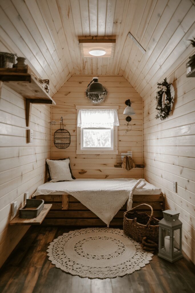 30+ Tiny Cabins Interior Ideas | Beautiful, Compact Living 15 Farmhouse Chic with Rustic Elegance Tiny Cabins Interior Ideas