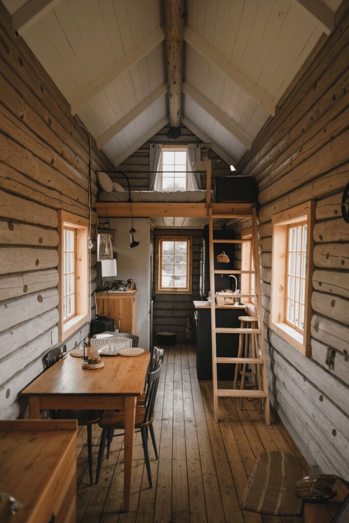 30+ Tiny Cabins Interior Ideas | Beautiful, Compact Living 3 Tiny Cabins Interior Ideas: Rustic Country Style with Warm Textures