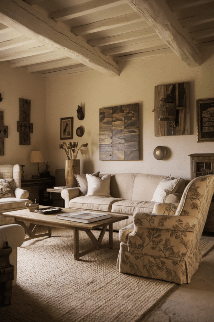 Cozy Traditional Living Room Ideas: Rustic Country Living Room