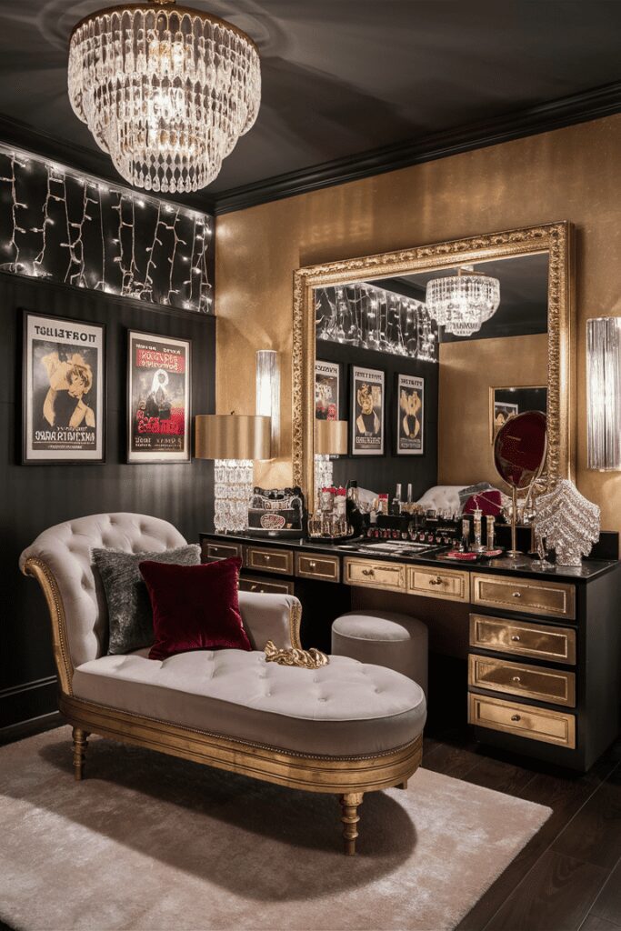 20+ Dream Rooms Ideas - Elevate Your Space with Creativity 7 Dream Rooms Ideas: Glamorous Hollywood Vanity