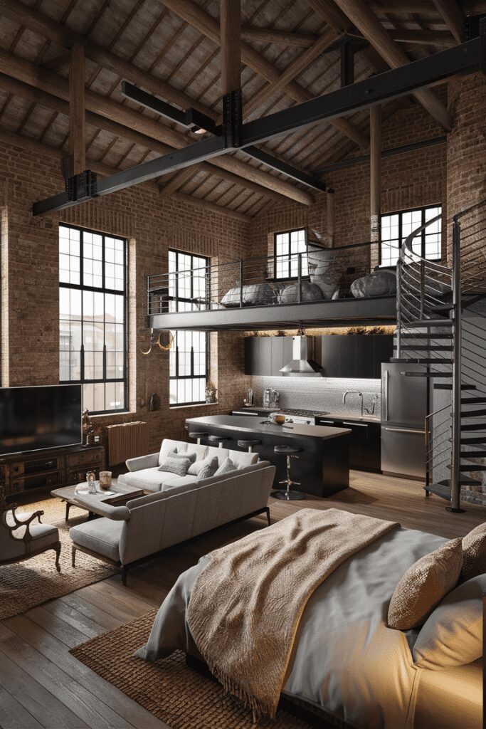 20+ Dream Rooms Ideas - Elevate Your Space with Creativity 5 Dream Rooms Ideas: Industrial Chic Loft Dream Rooms Ideas