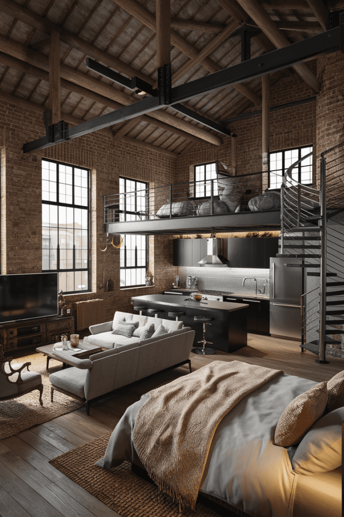 Dream Rooms Ideas: Industrial Chic Loft Dream Rooms Ideas